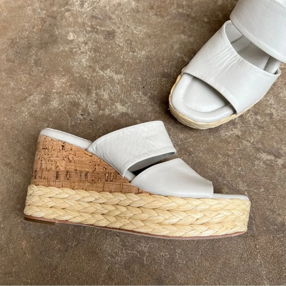 NEW Andree Assous Women's Pilar Slip On Espadrille Platform Sandals Sz 38